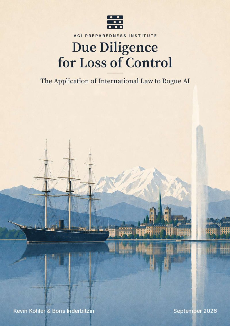 Report cover: Due Diligence for Loss of Control